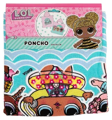 Image de Poncho de bain pour enfants LOL Surprise, 55 x 110 cm, polyester