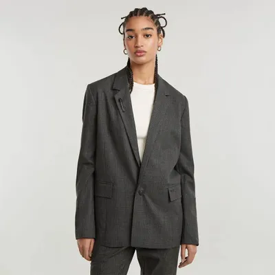 Produktbild von G-star Check Bf Blazer Grau S Damen Grau S
