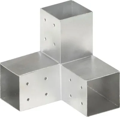 Image de vidaXL Connecteur de poteau 4 pcs. Forme Y Métal galvanisé 81 x 81 mm