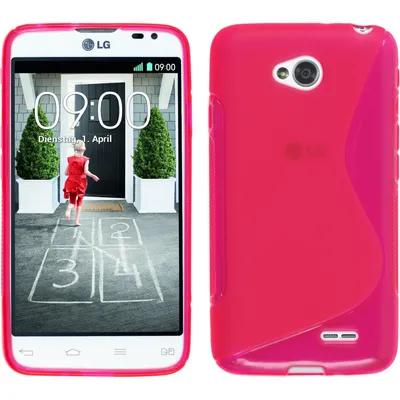Produktbild von PhoneNatic Case kompatibel mit LG L70 Dual - pink Silikon Hülle S-Style + 2 Schutzfolien
