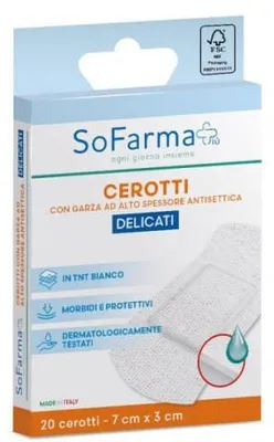Immagine prodotto di Cerotto Delicato 7X3 Cm 20 Pezzi Sofarmapiu'
