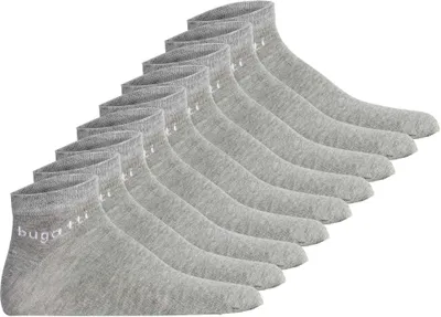Produktbild von bugatti Herren Sneakersocken 9er Pack - Socks Soft Baumwolle Uni Basic Grau 39-42