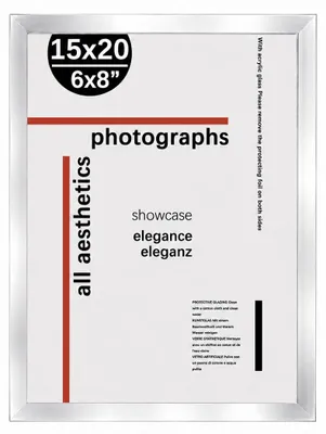 Fotolijst 15x20 cm silberfarben für Fotos Bilder Poster
