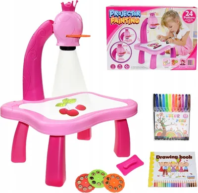 Zdjęcie produktu dla Projektor do rysowania dla dzieci do rysowania nauki prezent różowy