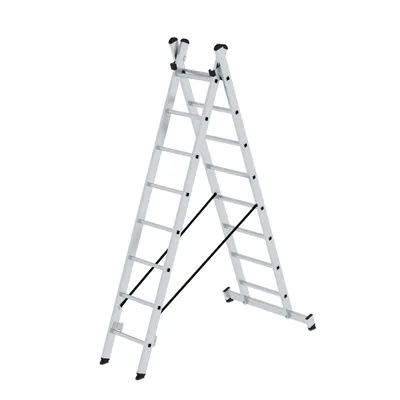 Produktbild von Sprossen-Mehrzweckleiter 2-teilig mit nivello®-Traverse 2x8 Sprossen