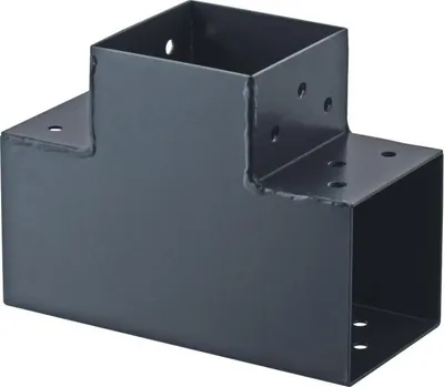 Produktbild von Steckverbinder Verlängerung 90°, 3 Enden, anthrazit, 91x91 mm, Typ G
