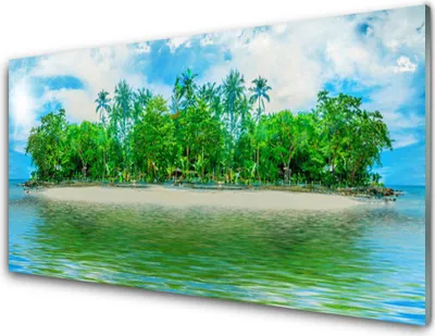 Immagine prodotto di Stampe su vetro acrilico, dimensioni 100x50 cm, ideale per decorare pareti. Motivo: mare, isola, paesaggio