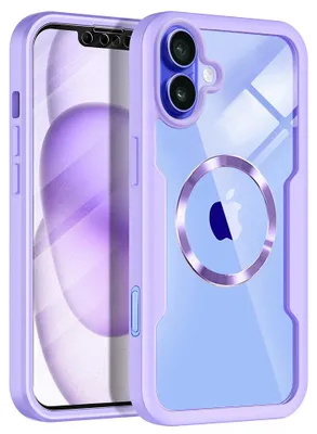 Produktbild von Techsuit ColorVerse 360 Hülle mit Schutzfolie und MagSafe für Apple iPhone 16 - Lila