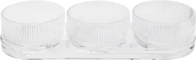 Produktbild von Stelton Tapas Set Pilastro, Schalen mit Servierplatte, Glas, Transparent, X-512