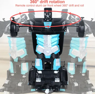 Produktbild von Ferngesteuertes Auto im Maßstab 1:18, Ein-Knopf-Verformung, RC-Transformationsroboter, Geburtstagsgeschenk für Kinder