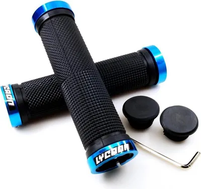 Obrázok produktu pre LYCAON Bike Handlebar Grips Nekĺzavé gumové modré 132mm V podstate stolička Sc