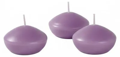 Zdjęcie produktu dla Świece pływające, średnica 4,5 cm, wysokość 2,7 cm - 20 sztuk - kolor: lawenda - Cerer