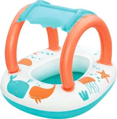Productafbeelding van Bestway® Kinderzwembad Comfort Plush™ met zonnedak, afmetingen 78 x 61,5 x 56,5 cm