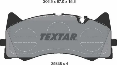 Produktbild von TEXTAR 2583801 Bremsbeläge Satz Vorne passend für MERCEDES-BENZ C-Klasse T-modell (S205) C-Klasse Limousine (W205) C-Klasse Coupe (C205) AMG GT