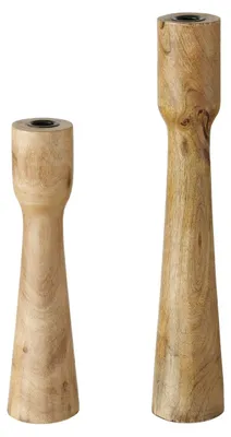Immagine prodotto di Boltze Kerzenst?nder Caldeas 2-tlg Set, Kerzenhalter aus Holz