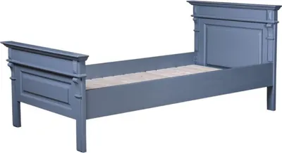 Produktbild von Casa Padrino Landhausstil Bett Blau - Verschiedene Größen - Massivholz Schlafzimmermöbel