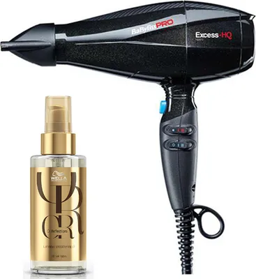Immagine prodotto di BaBylissPRO | Asciugacapelli Excess HQ 2600W - Nero - Tecnologia ionica - Leggero e potente