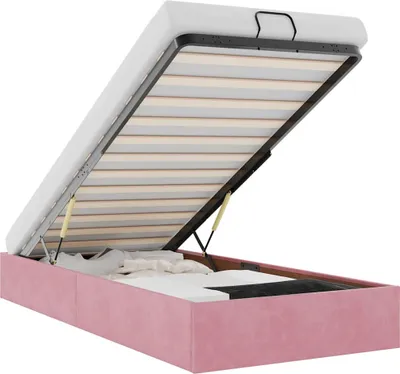 Obrázok produktu pre vidaXL Osmanská posteľ bez matraca ružová 90x200 cm zamat