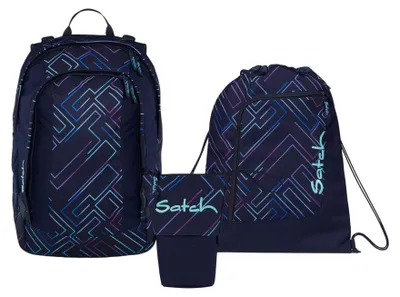 Produktbild von Satch Air Purple Laser Schulrucksack Set 3tlg.