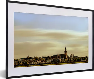 Produktbild von MuchoWow® MuchoWow® Gerahmtes Poster Skyline - Nijmegen - Niederlande 60x40 cm - Poster mit zchwarzem Bilderrahmen - Schlafzimmer - Plakat in Rahmen - Drucken