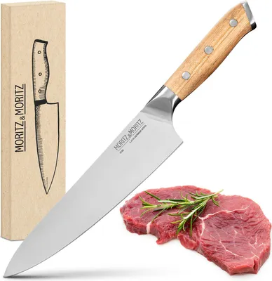 Immagine prodotto di Moritz & Moritz Coltello da cucina 20 cm - Coltello da cucina professionale con lama affilata