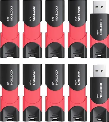 Productafbeelding van Famanu USB 2.0 USB-sticks, 4 GB - Set van 10 stuks met LED-indicator
