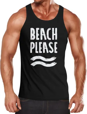 Produktbild von Herren Tank-Top Beach please Muskelshirt Muscle Shirt Neverless® schwarz XL