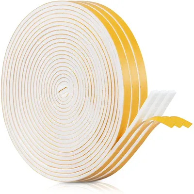 Productafbeelding van Afdichtingstape, zelfklevend, voor deuren en ramen, schuimtape, 6 x 3 mm, 18 m, wit