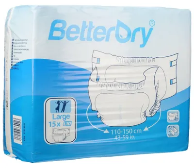 Produktbild von BETTERDRY Inkontinenzslip L10 110-150 cm 15St PZN 11314227
