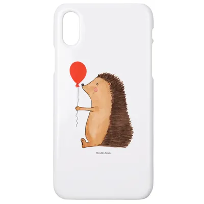 Produktbild von Mr. & Mrs. Panda Iphone 10 Handyhülle Igel Luftballon - Weiß - Geschenk, Happy Birthday, X, Lustige Sprüche, Handy Case, Glückwunsch, Hülle, Herzlichen, Ballon