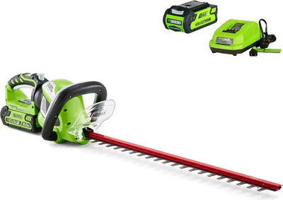 Produktbild von Greenworks Akku-Heckenschere 40 Volt mit 2,0 Ah Akku und Ladegerät