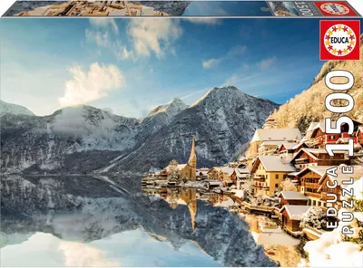 Produktbild von Puzzle – EDUCA – Hallstatt Winter – 1500 Teile – Querformat – 85 x 60 cm – Erwachsene
