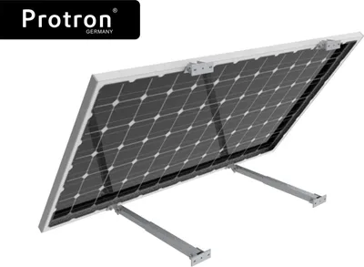 Produktbild von Protron 4-Punkt-Halterung Bodenhalterung für Solarmodule (20°- 40°) aus Aluminium - 2+2 Stück, Aufständerung Wandmontage Flachdach PV, MwSt.-Ermäßigung:Ja - 0% MwSt. gemäß § 12 Abs. 3.UstG