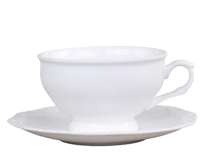 Produktbild von Chic Antique Teetasse PROVENCE mit Untertasse Porzellan Geschirr Weiß 350 ml