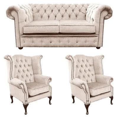 Produktbild von Chesterfield Design Luxus Polster Sofa Couch Sitz Garnitur Leder Textil Neu #490