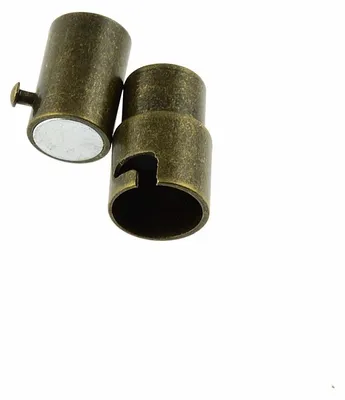 Produktbild von Vintageparts 2 Magnetverschlüsse Messing antik bronze 15,6x6,9mm