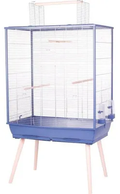 Produktbild von ZOLUX Erhöhter Drahtkäfig für Vögel, Neolife – Für Wellensittiche, Nymphensittiche, Kanarienvögel – 81 x 48 x 152 cm – Neolife – Blau