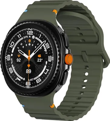 Produktbild von Silikon Armband für Samsung Galaxy Watch 8 / 8 Classic Wellenstruktur Grün