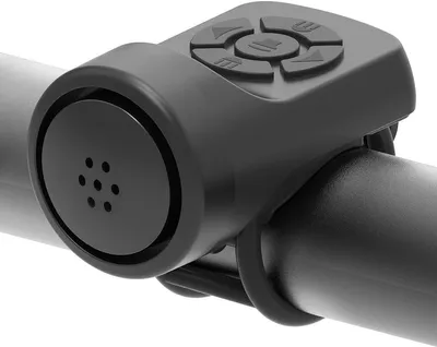 Produktbild von Elektrische Fahrradhupe, Fahrradklingel, 120 dB, laute Fahrradhupe mit 4 Klangmodi + Vibrationsalarm, wasserdicht, intelligente Fahrradhupe
