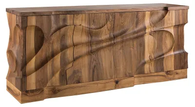 Immagine prodotto di Elegante consolle in legno marrone dal design raffinato