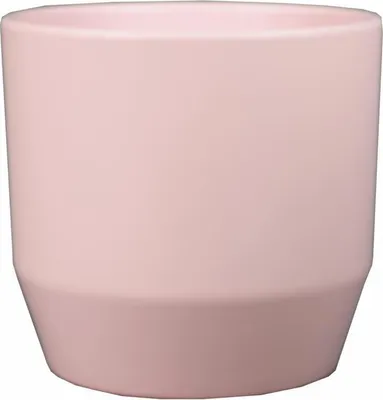 Produktbild von INNA-Glas Keramik Blumentopf Lenas, Hellrosa-matt, 9cm, Ø8cm - Deko Übertopf