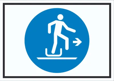 Produktbild von Beim Ausstieg den Rodel nach rechts verlassen Symbol Schild A0 (841x1189mm)