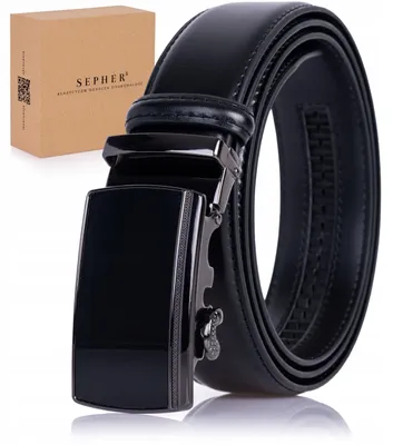 Produktbild von SEPHER Ledergürtel Automat Schwarz Herren 3,5cm