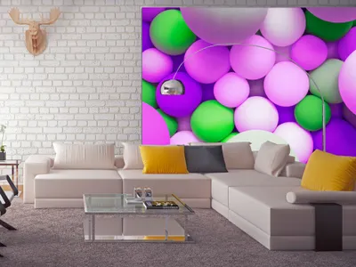 Produktbild von Vlies Fototapete 400x280 cm Tapeten Wandtapete XXL bunt für Kinder Bälle f-C-0069-a-d