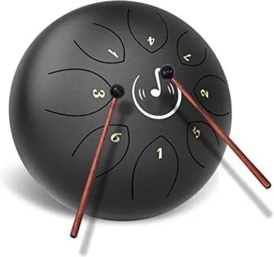 Produktbild von Famanu Steel Tongue Drum - Handpan Drum - 15 cm/Schwarz