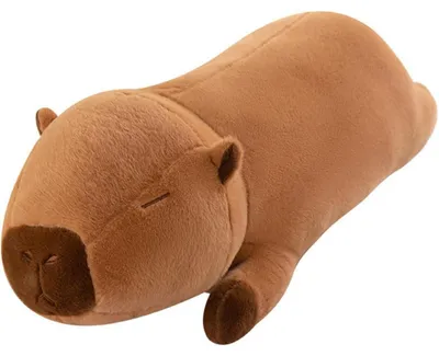 Immagine prodotto di Cuscino di peluche a forma di capibara, colore marrone, 50 cm