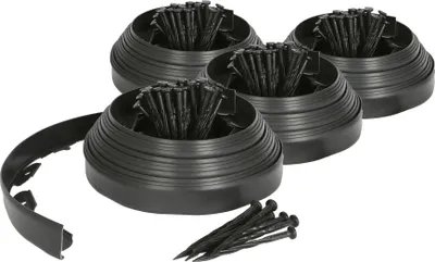 Produktbild von Harbor Housewares Flexible Rasen- und Wegkante aus Kunststoff – 40 m x 4 cm – Schwarz