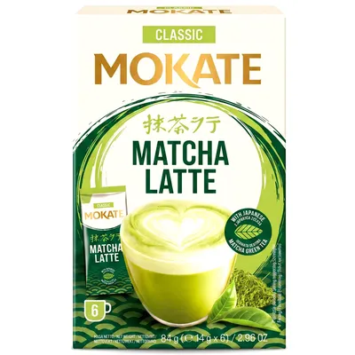 Productafbeelding van Mokate Thee Sticks Matcha Latte, groene thee (6 x 14g)