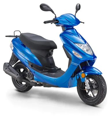 Produktbild von LuXXon Motorroller ECO (45km/h) E5 EFI, blau - 50ccm 4-Takt, 2,2kW/3PS, 1,9l/100km, 10" Reifen, mit Staufach, StVZO