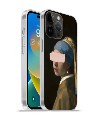 Produktbild von MuchoWow® Handyhülle Schutzhülle Hülle für Apple iPhone 14 Pro - Softcase Das Mädchen mit dem Perlenohrring - Vermeer - Gemälde Silikon Softcase Handy Hülle - Umschlag
